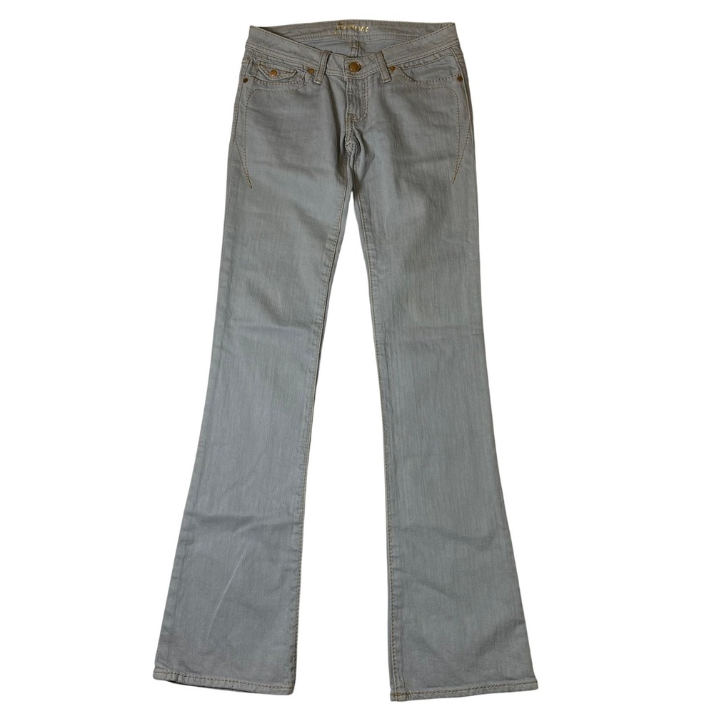 Marciano Women's Gray Low Rise Flare Jeans Size 25 Stretch Denim PM1224TF